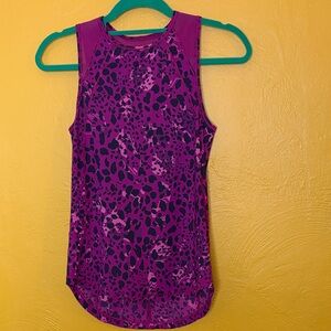 Lululemon Athletica Burgundy Leopard Tank Top Line NWOT size 2